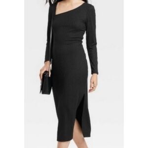 A New Day Black Ribbed Dress